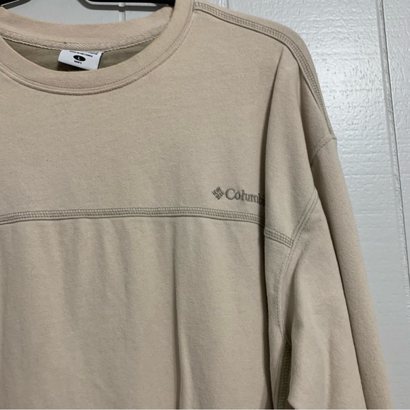 Men’s Beige Columbia Crew Neck Long Sleeve Lightweight Sweatshirt Top - Picture 3 of 6